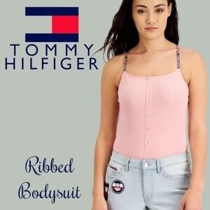 TOMMY Hilfiger Ribbed Spaghetti-Strap Bodysuit